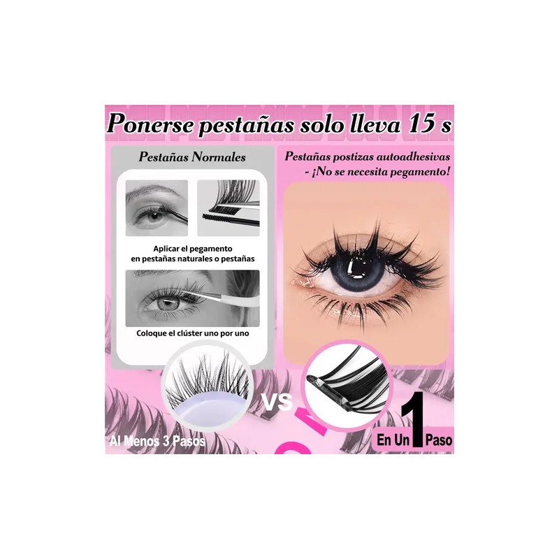 Wosheer Pestanas Sin Pegamento Diy Pestanas 10-16mm (mien)