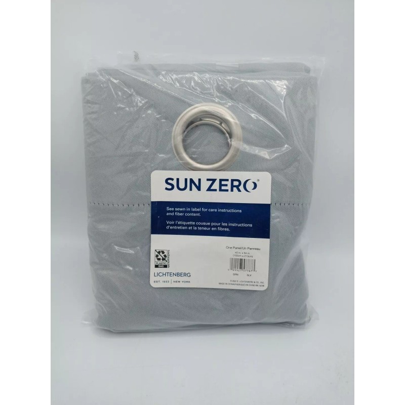 Sun Zero Panel Curtain Grommet 40in x 84in Gray