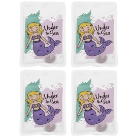 Hand Warmer Pocket Warmer Sets Reusable, Heat Pad for Cold Days and for Travel, Heat Bending Cushion with Great Motifs (Set of 4 Mermaids)
