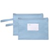 PATIKIL 2Pcs Mesh Zipper Pouch with Handle A5 Oxford Fabric