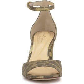 Jessica Simpson Women's Luxcilla Heeled Sandal, Golden Roxy Metallic Leopard, 8.5