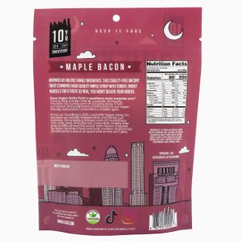 Louisville Vegan Jerky - Maple Bacon, Vegetarian and Vegan Friendly Jerky, 21 Grams of Non-GMO Soy Protein, Gluten-Free Ingredients (Pack of 5, 3 Ounces)