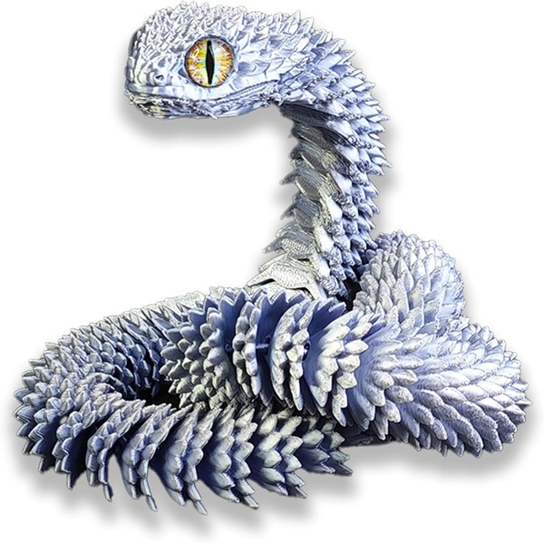 ZHRUOYAO 3D Printed Animals-Snake Viper,3D Printed Snake Toys 3D Printed