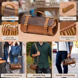 Wood Carving Tools Kit 20Pcs - Whittling Knife Set with Animal Wood Carving Blocks for Beginners, Woodworking Tools Gifts for Kids & Adults with Cut-Resistant Gloves & Large Leather Case