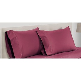 Pillow Cases Set of 2, Cooling Pillowcases King Size Set of 2, 800 Tc Egyptian Cotton- Burgundy
