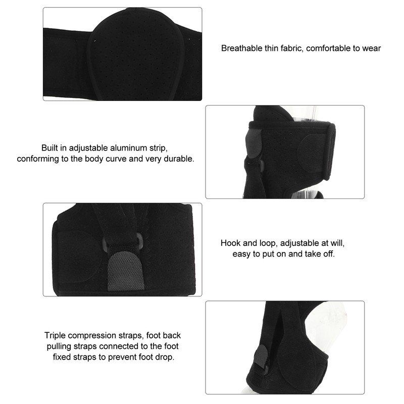 Foot Drop Support Brace Adjustable Plantar Fasciitis Night Splint for