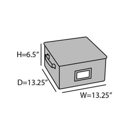 Covermates Keepsakes China Cups and Coffee Mugs Storage Box - Stackable, Reinforced Handles, China Storage, Grey Heather