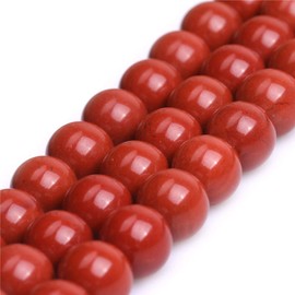 Natural Red Jasper Semi Precious Stone Round 10mm Loose Beads for Jewelry Making DIY Bracelet Necklace Crafts 15 Inch