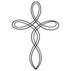 Dicksons Open Oval Flowing Metal 16 inch Decorative Wall Cross