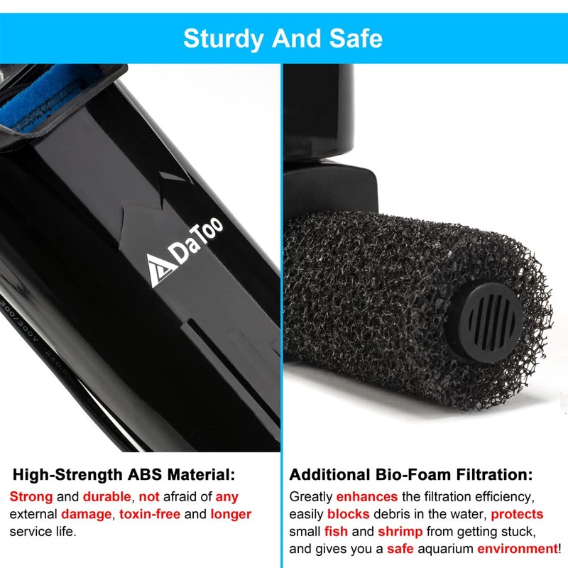 DaToo Aquarium Power Filter in-Tank Ultra Silent Small Fish Tank