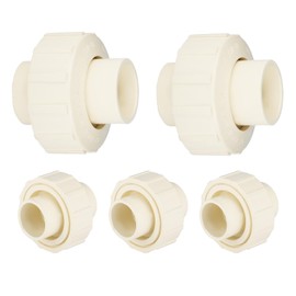5-Pack HeSun Slip CPVC Union Coupling, 1" Socket x 1" Socket, for CPVC Pipe Fitting Connection