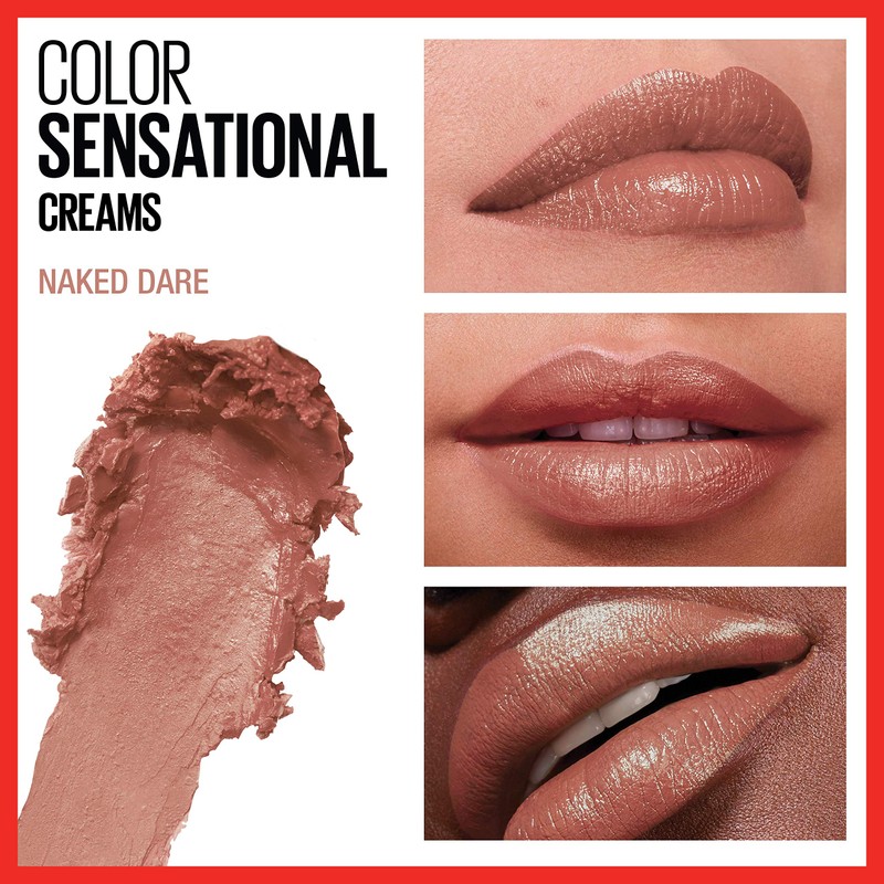 Maybelline Color Sensational Lipstick, Lip Makeup, Cream Finish, Hydrating Lipstick,