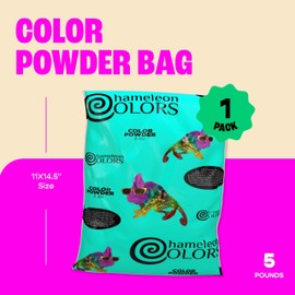 Chameleon Colors 5 lb. Color Powder - 1 Pack - Vibrant Aqua Color - For 3-5 People - Non-Toxic & Gluten-Free - Great for Holi, Color Wars, Fun Run, Gender Reveal, Summer Camp & More
