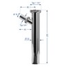 Adjustable tube, 1 1/4 x 200 mm.