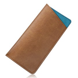 MIDI MIDI case-016 Glasses Case, Eyeglass Case, Soft, Soft Case, Drawstring Stylish, Slim, Cute, Cute, Glasses Case, Men's, Women's, Adult, Wide, Thin, Large Pouch, Braun