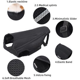 ETIAL IVDD Back Brace for Dogs, Pet Dachshund Back Supporting Vest, Canine Dog Back Bracer for Puppy with Arthritis, Herniated Disc, Back Pain, Spinal Surgical Recovery and Rehabilitation