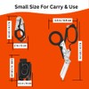 6 in 1 Multifunctional Trauma Shears Foldable with Strap Cutter