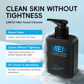 LAIKOU Skin Care Set, Gifts for Men, Skincare Gift Set, Men Skincare with Facial Cleanser, Toner, Lotion, Eye Cream, Serum Father's Day Christmas Birthday Valentines for Him Dad Husband Boyfriend