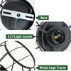Goeco Industrial Ceiling Light, Black with Spiral Cage Lampshade, E27