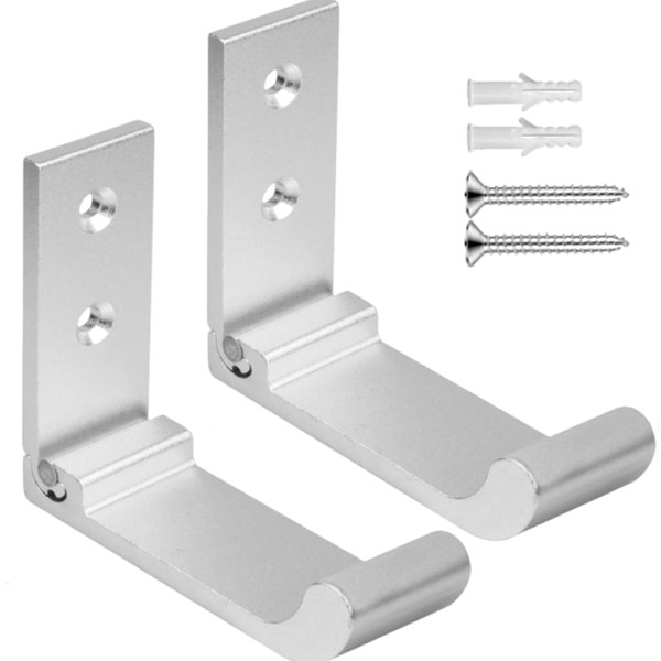 AUPERTO 2 Pieces Foldable Wall Hooks Folding Wall Mount Aluminium
