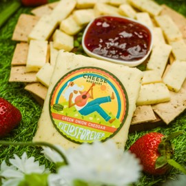 Cheese Bros Family Fest Gift Box with 8 Inch Cutting Board | Fresh from Wisconsin | Includes Baked Bliss, Assorted Cheddar and Gouda Cheeses, Cheese Curds and Alpine-Style Smoked Adelheid