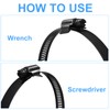 Litoexpe 4 Inch Stainless Steel Worm Gear Hose Clamp 4