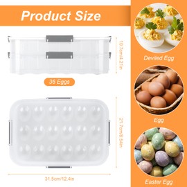 2-Layer Deviled Egg Containers with Lid for 36 Eggs