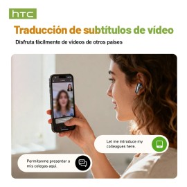 Audfonos Htc Ne48 Ai Auriculares Inalambricos Traductores Traduccin De Vdeo Bluetooth 6.0 Con Smart Display Tocable Multifuncional                    