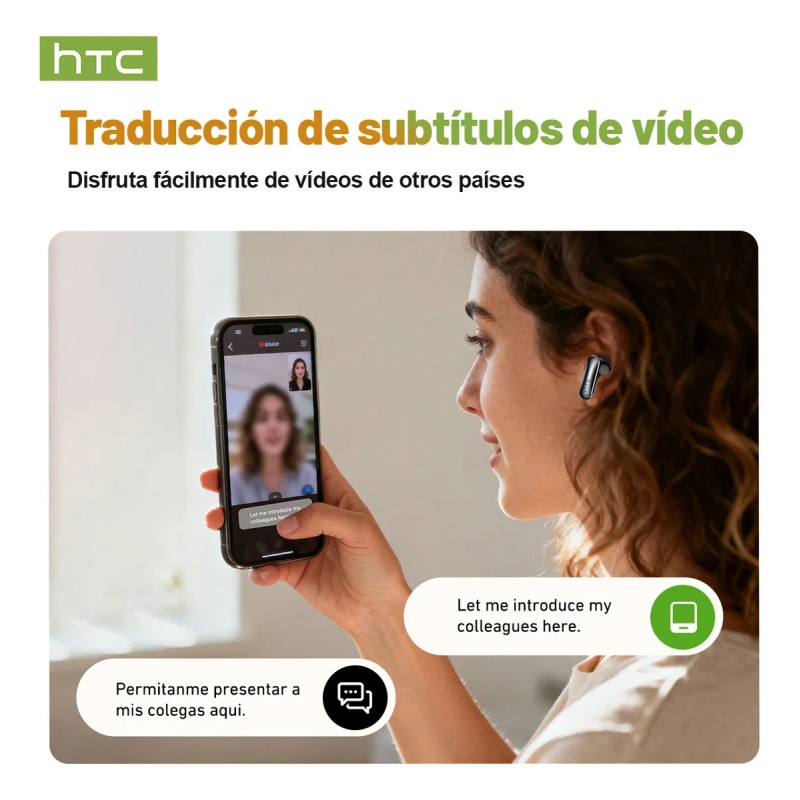 Audfonos Htc Ne48 Ai Auriculares Inalambricos Traductores Traduccin De Vdeo