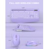 Wireless Keyboard and Mouse Combo with 7 Colored Backlits, Wrist