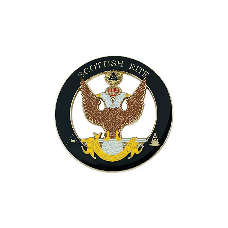 33rd Degree Double Headed Eagle Scottish Rite Round Masonic Auto