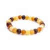 Baltic Amber Bracelet for Adults Made on Elastic Band- Natural