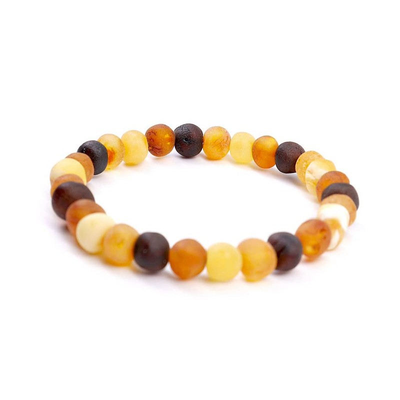 Baltic Amber Bracelet for Adults Made on Elastic Band- Natural