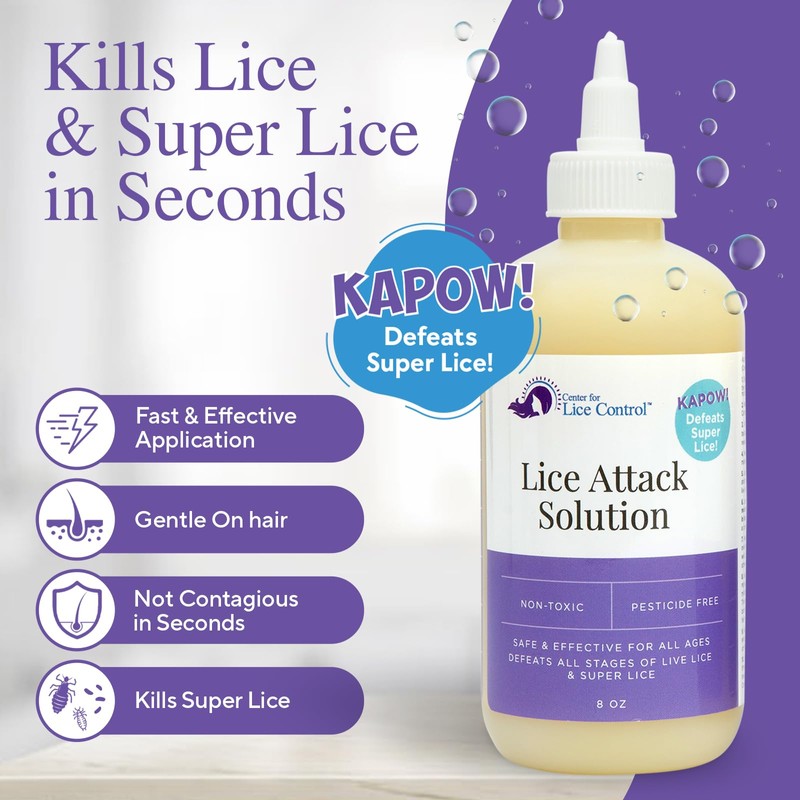 Kapow 8oz Head Lice Shampoo that Kills Lice & Eggs