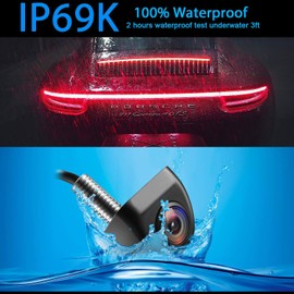 Unifizz Backup/Front View Camera,IP69K Waterproof Great Night Vision HD and Super Wide Angle Metal OEM Style Reverse Rear View Backup Camera for Cars Pickup Trucks SUVs RVs Vans