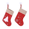 Christmas Stocking Decorative Cartoon Pattern Cuff Stocking Ornament for Tree