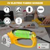 Cordless Electric Scissors - 4V Rechargeable Rotary Cutter with Safety