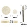 76 Pieces Wool Felt Polishing Pad Dremel Polishing Set Rotating