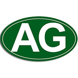Green Oval AG Sticker (Agriculture Farm Farmer Food Grower)