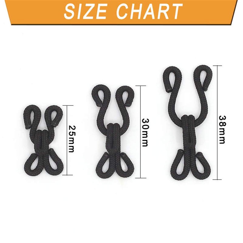 10 Sets Fabric Covered Hook and Eye Closures Bra Fasteners