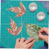 DOITOOL 1Pc Self Healing Fabric Rotating Cutting Mat Lightweight Round