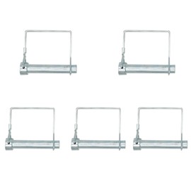 Aoktorkit 5Pcs Square Pto Pin 6mm x 45mm Shaft Locking Pin Wire Lock Pin Safety Coupler Pin for Farm Trailers Lawn Garden
