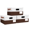 Foldable Fabric Storage Boxes with Lids, Collapsible Versatile Bins Baskets
