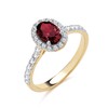 Old English Jewellers 9ct Yellow Gold on Silver Ruby CZ
