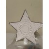 Unbranded Rustic White Tin Star Tree Topper = SALE