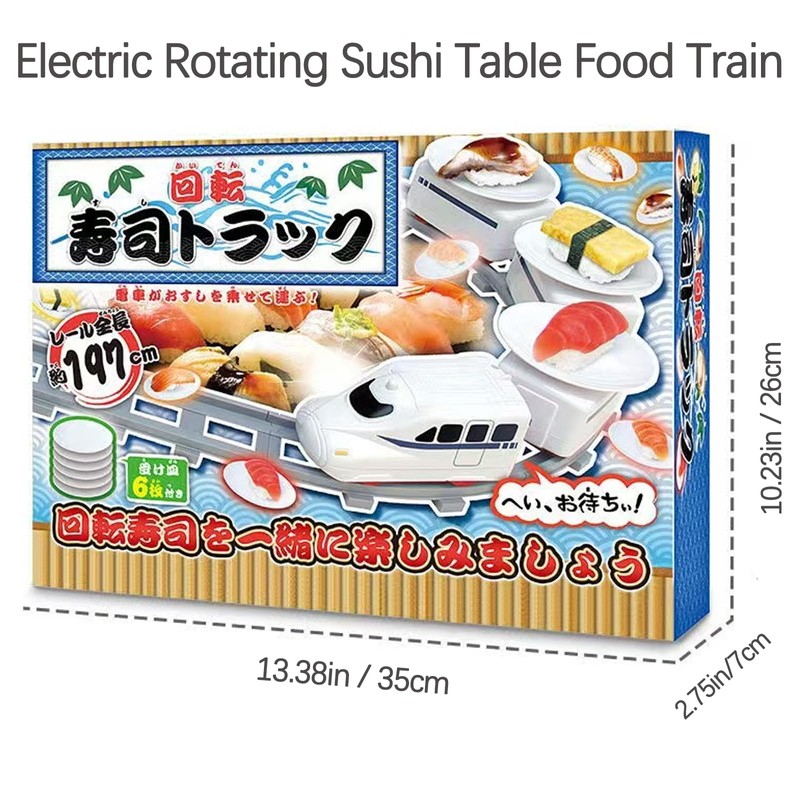 Apettoey Sushi Train Rotating Table Food Train Battery Powered Electric