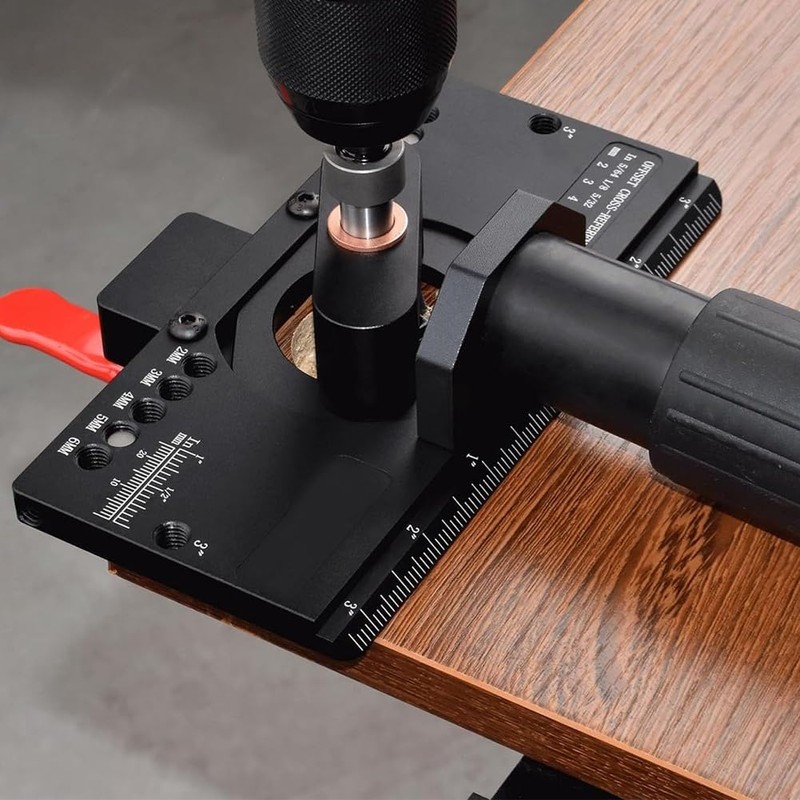 Hopbucan 35mm Concealed Hinge Jig Kit with Drill Guide Position,