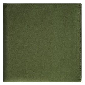 KissTies Olive Green Pocket Square Mens Satin Handkerchief + Gift Box