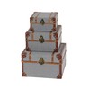 Deco 79 Wooden Decorative Box Upholstered Decorative Keepsake Boxes with