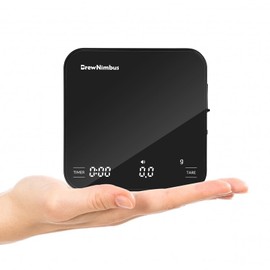 BrewNimbus Coffee Scale with Timer, Rechargeable Espresso Scale, 2kg/0.1g Precision Digital Coffee Scale for Espresso & Pour-Over, 4 Modes (Manual, Auto, Ratio, Water Flow), Tempered Glass